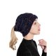 Women basic holiday polyester bonnet, colored pleats