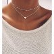 Women hierarchical fashion charm necklace, pearl necklace, retro, fashion lovely heart alloy, silver necklace jewelry daily