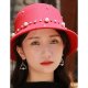 Female retro bucket hat, solid color