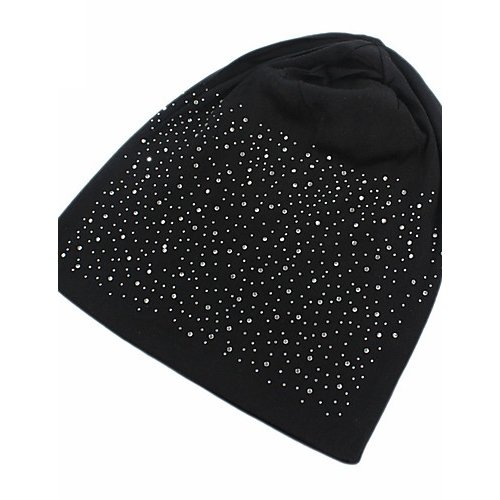 Women basic polyester soft hat, solid color dark