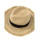 Female basic straw hat solid color