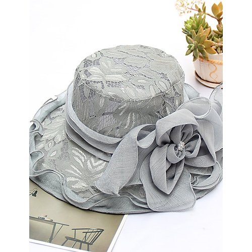 Women basic cute mesh soft hat sun hat, flower