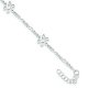 Polished flower jewelry chain anklets