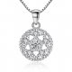 Women cubic zirconia pendant necklace, flowers, fashion jewelry necklace