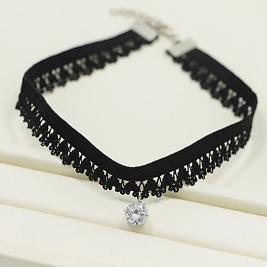 Women Crystal collar necklace, torque, collars, lace, tattoos, fashion jewelry necklace, leisure