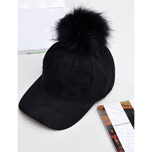 Women faux leather suede baseball cap sun hat color