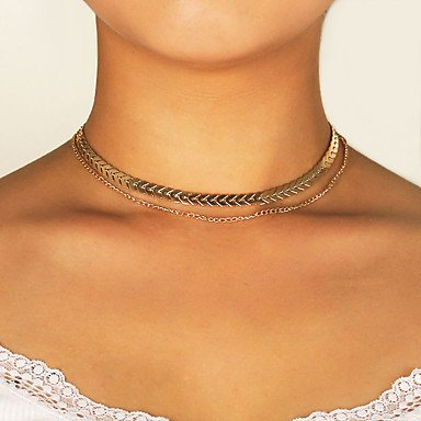 Women Double twine collar necklace, necklaces, layered necklaces, simple, punk, fashion Hyun steel, silver necklace jewelry, dai