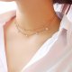 Women tiered layered necklace elegant fashion jewelry necklace