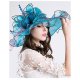 Women casual fashion retro holiday chiffon lace bucket cap soft hat sun hat