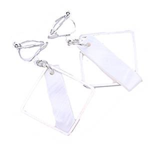 Clip rectangular metal housing is not Pierce diamond earrings