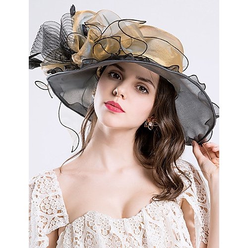 Women Vintage Holiday Chiffon Lace Hood Cap Soft Hat Sun Hat