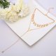 Women hierarchical chain pendant necklace, diamond, fashion, jewelry alloy necklace daily