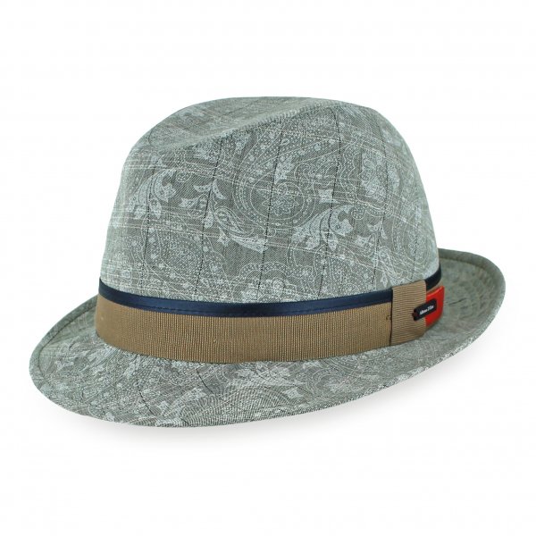 Paisley Overlay Stingy Brim Fedora