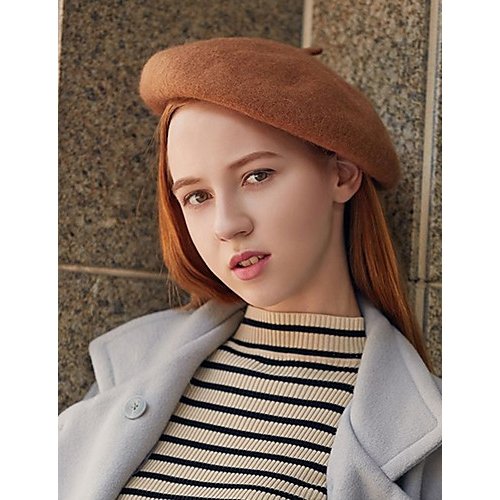 Female retro party tweed beret hat soft hat floppy cap