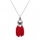 Feather pendant necklace retro fashion jewelry necklace