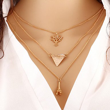 Female layered necklaces, women, fashion steel necklace jewelry daily