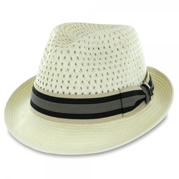 Open Weave Paper Straw Fedora