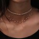 Female layered necklaces, layered necklaces, alloy necklaces jewelry cute