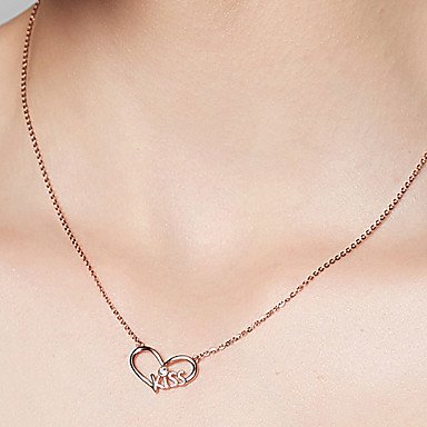 Pendant necklace, necklace, stainless steel, love, blessed rose 40 cm stainless steel necklace jewelry gifts, household