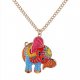 Female long necklace elephant cute retro fashion jewelry necklace