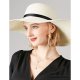 Women Active Linen Acrylic Straw Hat, Solid Color