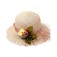 Female active basic cute sun hat, solid color flower