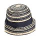 Female active straw hat, striped