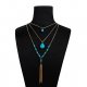 Layered resin long necklace female romantic fashion jewelry necklace