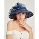 Female active holiday straw hat, striped patchwork