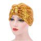 Female hat flower cotton soft hat, solid color sequins