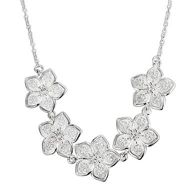 Sterling silver necklace female flowers romantic classic fashion jewelry necklace