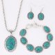 Women's Turquoise Jewelry Set Women's Luxury European Western Elizabeth Locke Resin Turquoise Turquoise Earrings, Red/Blue, Dail