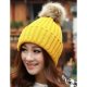 Women party knit cap, casual solid color