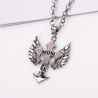 Man Pendant wing cross necklace fashion silver jewelry