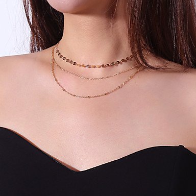 Female layered necklaces, layered necklace, multi-layer steel, silver jewelry necklace everyday, go out