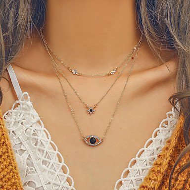 Women layered necklace jewelry