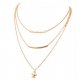 Female layered necklaces, fashion jewelry necklace steel daily