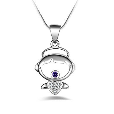 Female necklace pendant necklace, diamond, fashion jewelry silver necklace daily