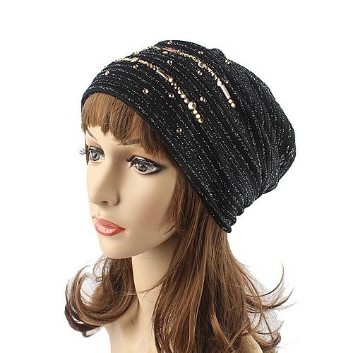 Female tiara chic and modern knitwear cotton polyester casual flat hat