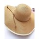 Female basic straw hat, solid color