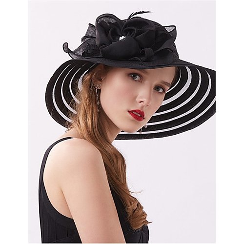 Women basic cute artificial silk screen sun hat, flower