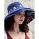 Women cute polyester soft hat sun hat, floral print