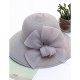 Women basic cute polyester nylon mesh soft hat sun hat stripes floral