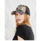 Female party active cute cotton polyester baseball cap sun hat, flower