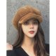 Women basic polyester beret ski cap baseball cap, color block