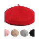 Women Basic Holiday Polyester Beret, Solid Color