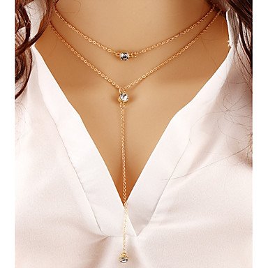 Female layered necklaces, alloy necklaces fashion jewelry, birthday gift