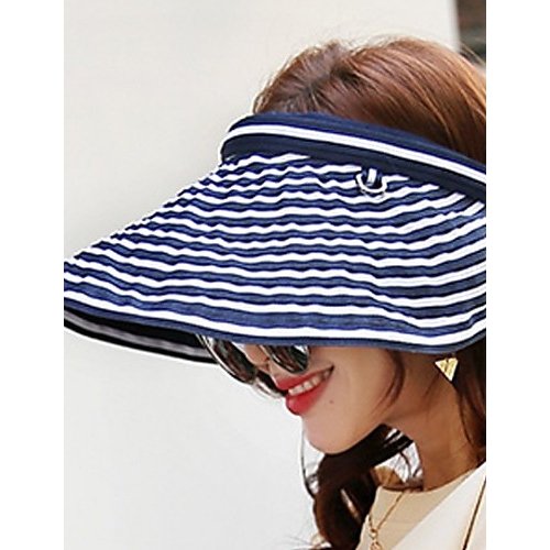 Female cute polyester soft hat sun hat stripes