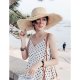 Women basic cute cotton nylon straw hat sun hat, color block