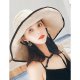 Female active cute cotton sun hat, color block